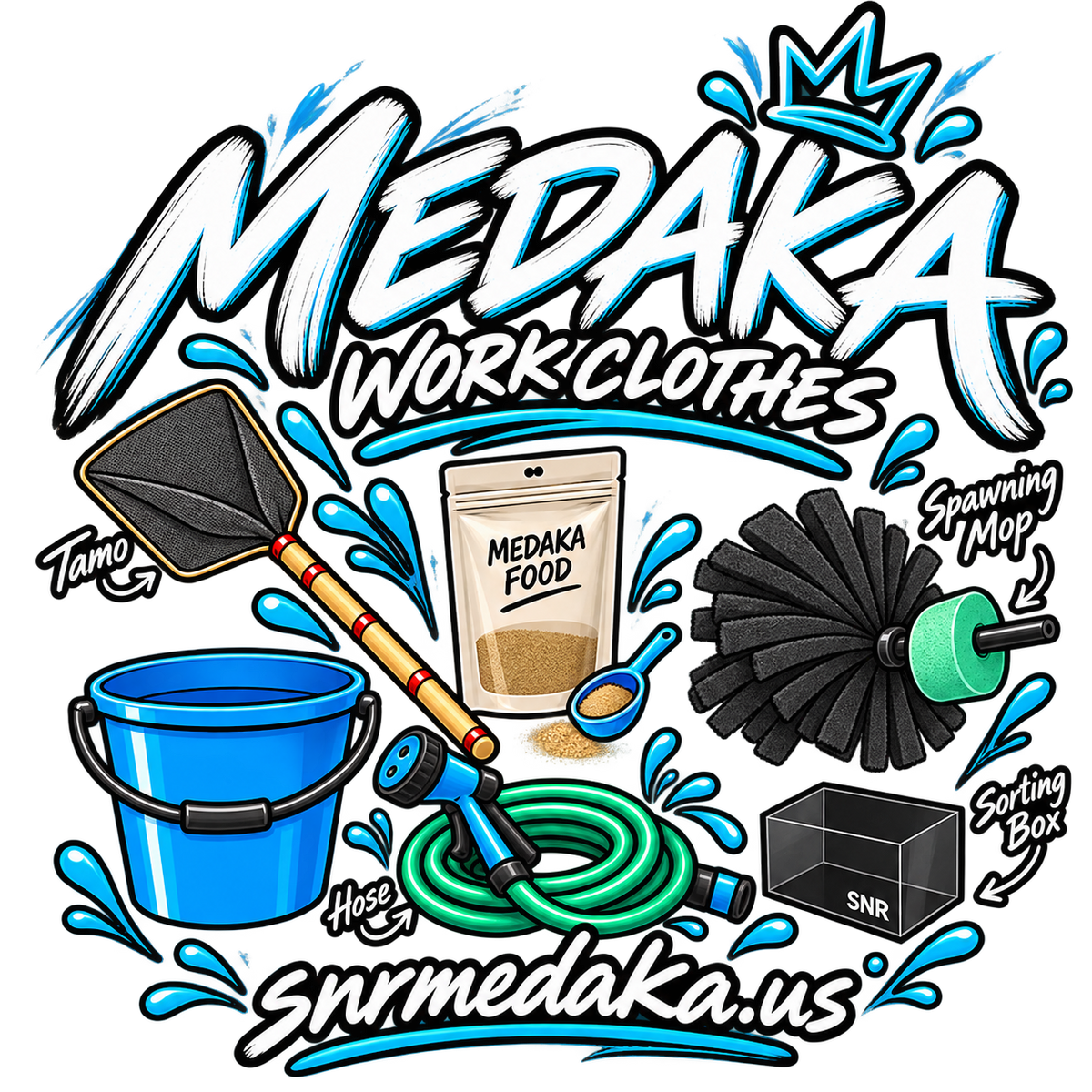 Medaka Work Clothes - Short Sleeve T-Shirts (Free Shipping)